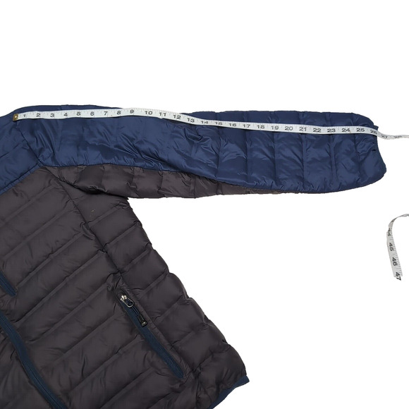 Gerry Down 650 Fill Power Puffer Jacket Men's Size M Blue Gray Full Zip Packable - Picture 12 of 15